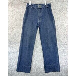 VTG Brittania Wide Bell Bottoms Flare Denim Jeans 70s Size 9 Retro Made In USA
